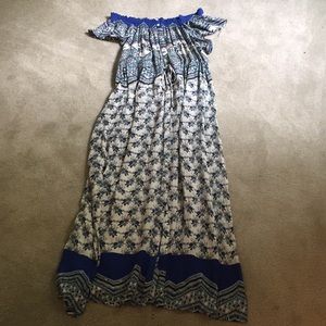 NWT Patrons of Peace Off Shoulder Maxi Dress XS
